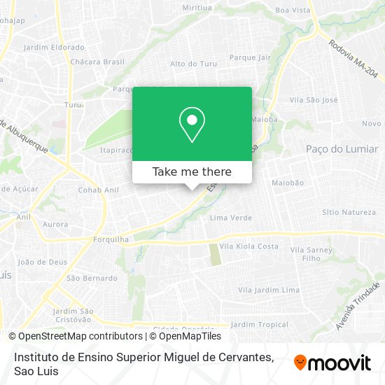 Instituto de Ensino Superior Miguel de Cervantes map