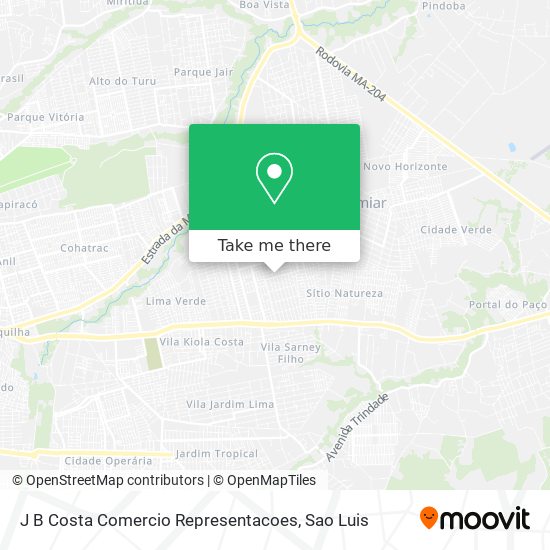 J B Costa Comercio Representacoes map