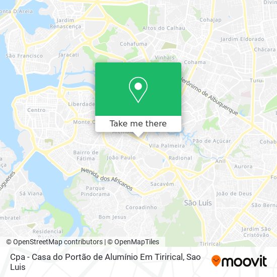 Cpa - Casa do Portão de Alumínio Em Tirirical map