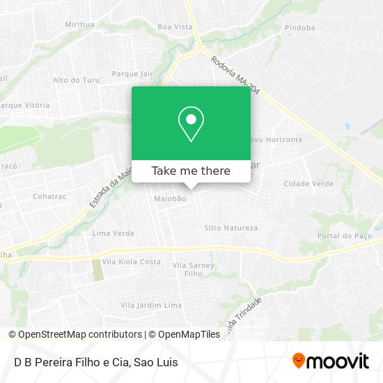 D B Pereira Filho e Cia map