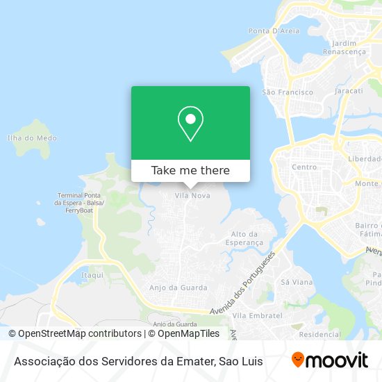 Associação dos Servidores da Emater map