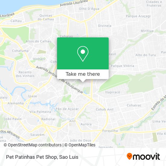 Pet Patinhas Pet Shop map