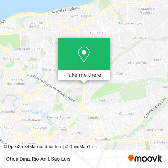 Otica Diniz Rio Anil map