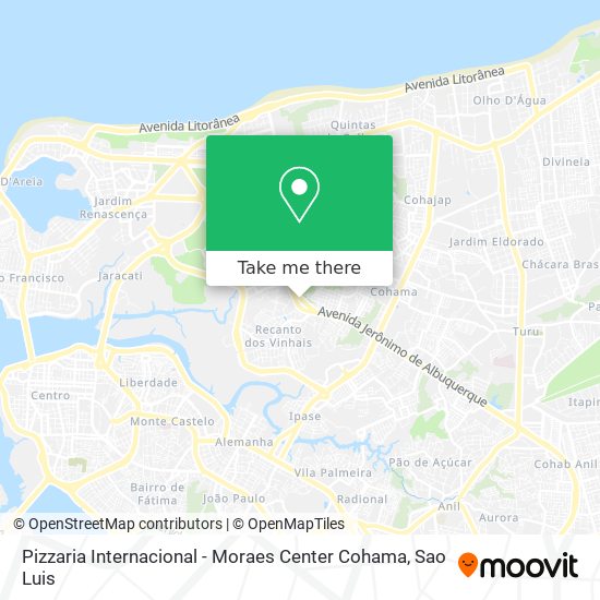 Pizzaria Internacional - Moraes Center Cohama map