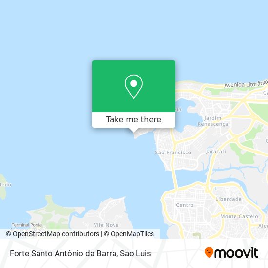 Forte Santo Antônio da Barra map