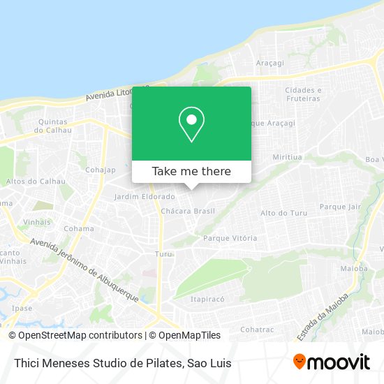 Thici Meneses Studio de Pilates map