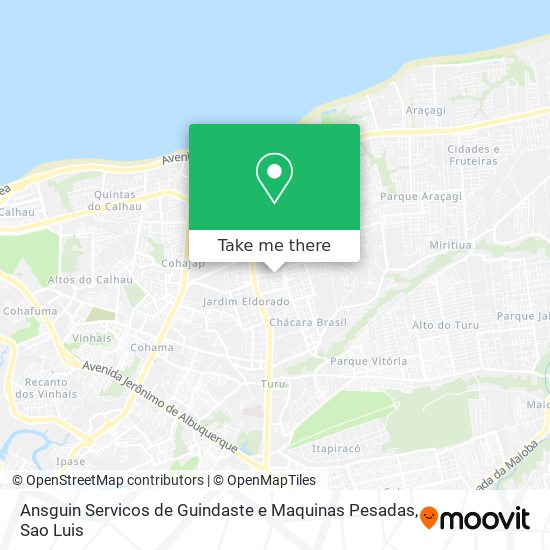 Mapa Ansguin Servicos de Guindaste e Maquinas Pesadas