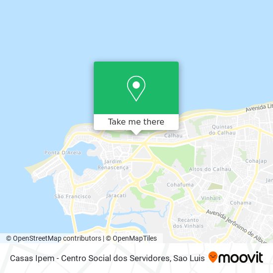 Casas Ipem - Centro Social dos Servidores map