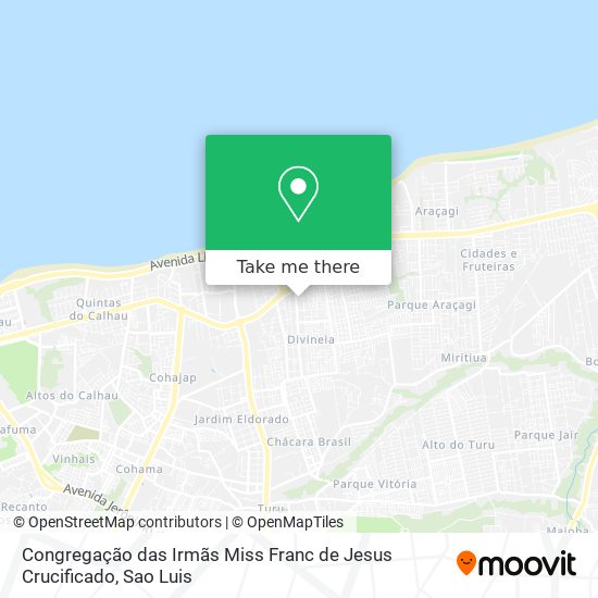 Congregação das Irmãs Miss Franc de Jesus Crucificado map