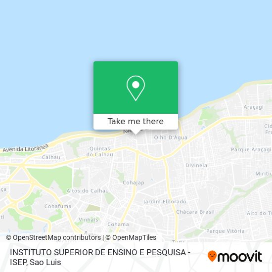 INSTITUTO SUPERIOR DE ENSINO E PESQUISA - ISEP map