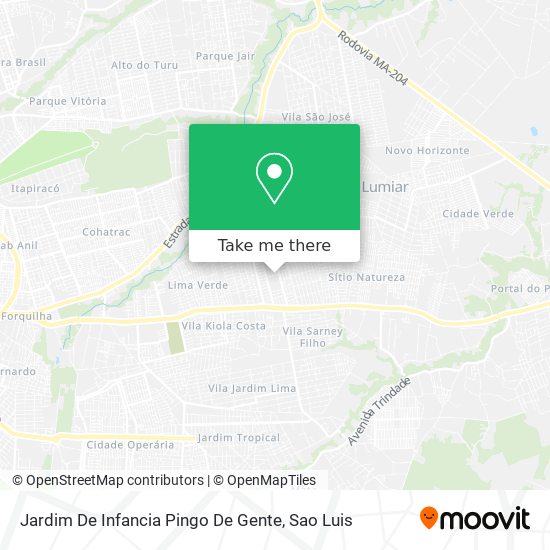Jardim De Infancia Pingo De Gente map