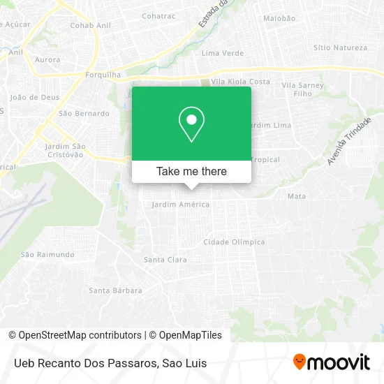 Ueb Recanto Dos Passaros map