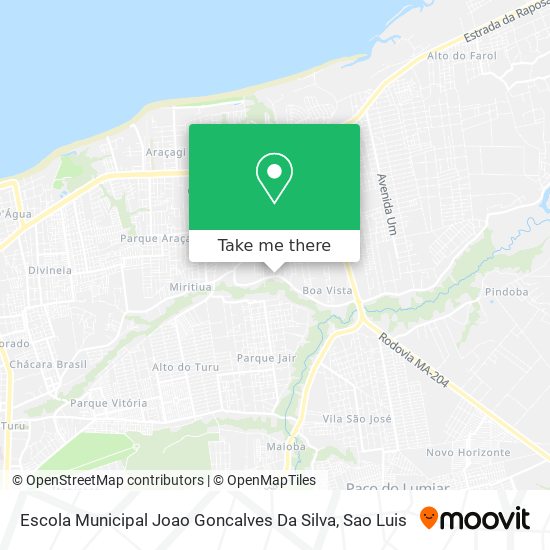 Mapa Escola Municipal Joao Goncalves Da Silva