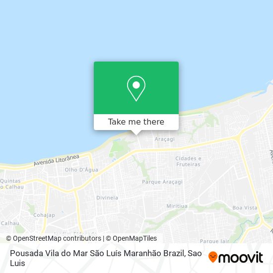 Mapa Pousada Vila do Mar São Luís Maranhão Brazil