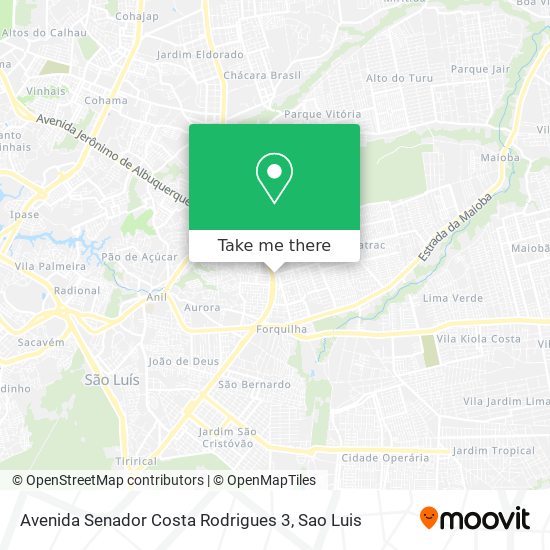 Mapa Avenida Senador Costa Rodrigues 3