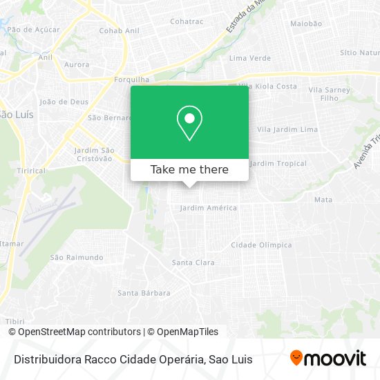 Distribuidora Racco Cidade Operária map