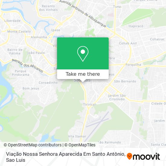 Viação Nossa Senhora Aparecida Em Santo Antônio map