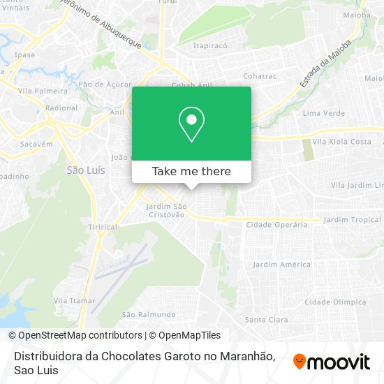 Distribuidora da Chocolates Garoto no Maranhão map