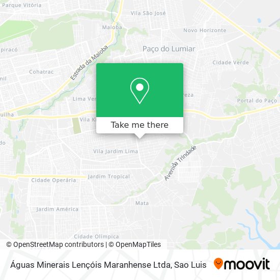 Águas Minerais Lençóis Maranhense Ltda map