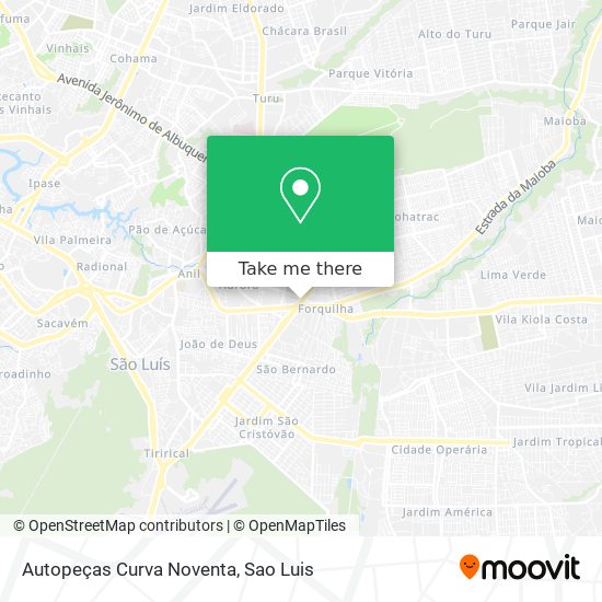Autopeças Curva Noventa map