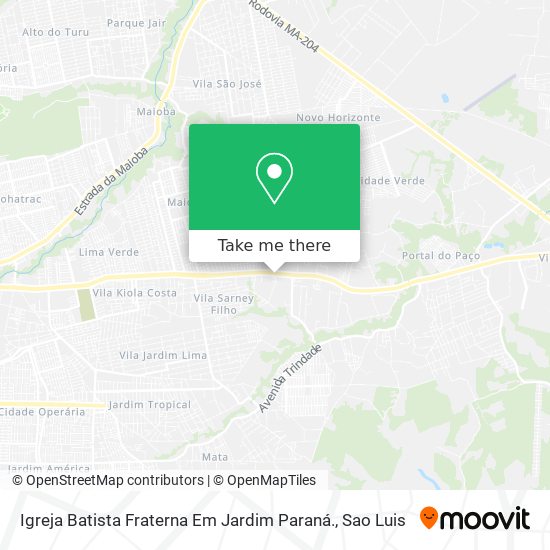 Igreja Batista Fraterna Em Jardim Paraná. map