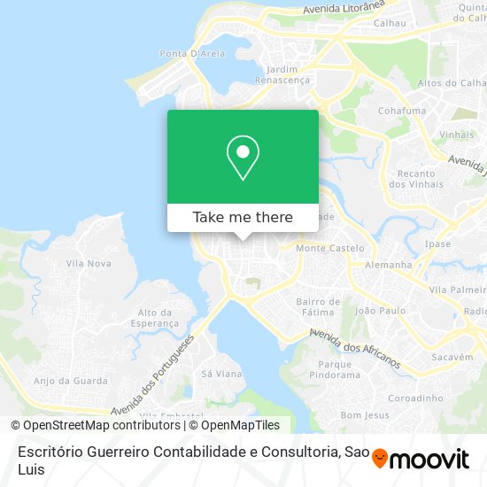 Mapa Escritório Guerreiro Contabilidade e Consultoria