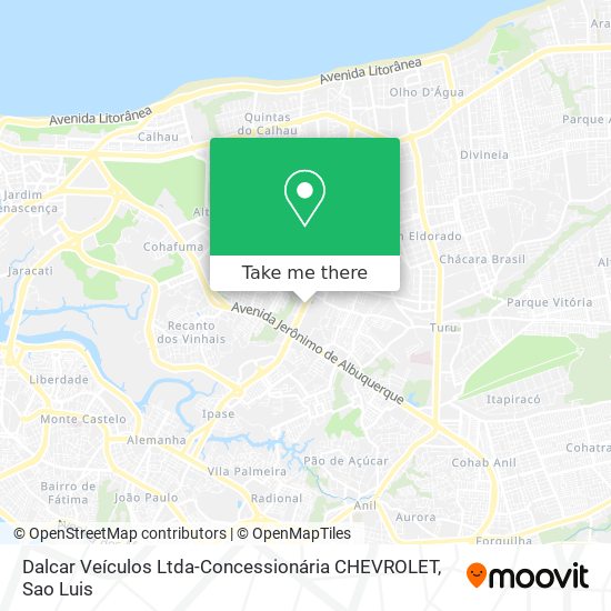 Dalcar Veículos Ltda-Concessionária CHEVROLET map