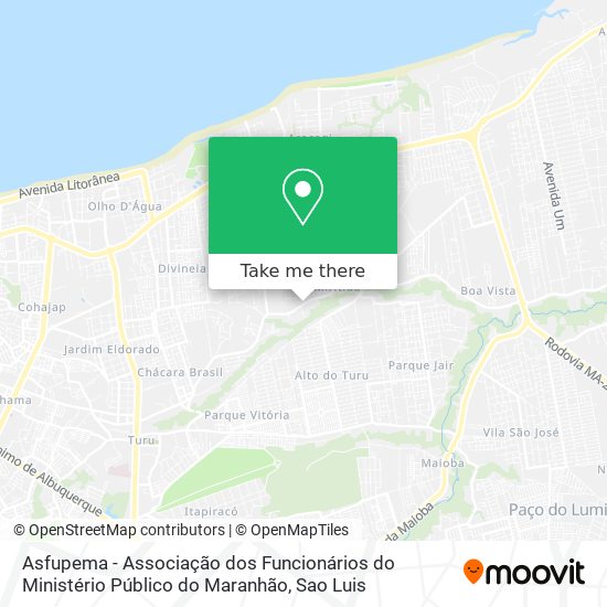 Asfupema - Associação dos Funcionários do Ministério Público do Maranhão map