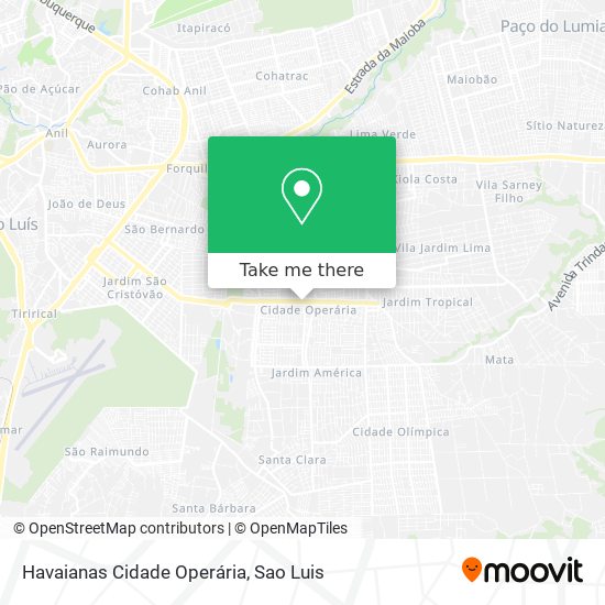 Havaianas Cidade Operária map