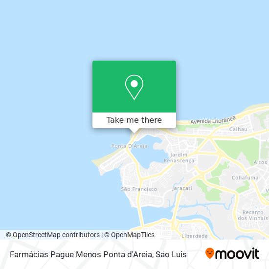 Mapa Farmácias Pague Menos Ponta d'Areia