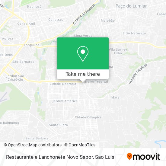 Restaurante e Lanchonete Novo Sabor map