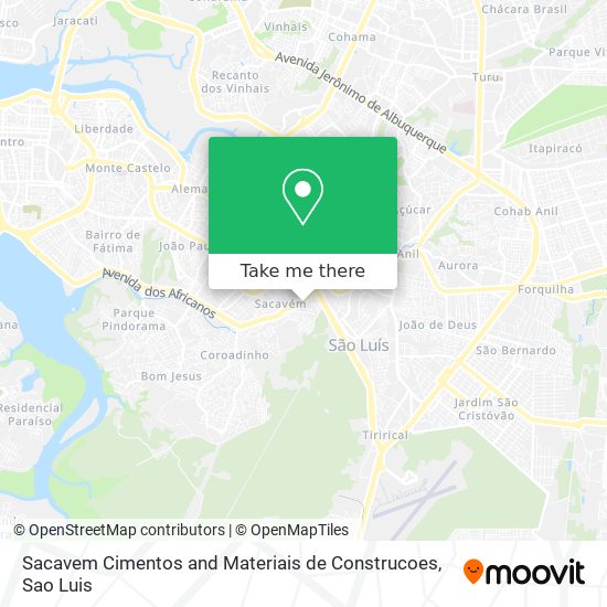 Sacavem Cimentos and Materiais de Construcoes map