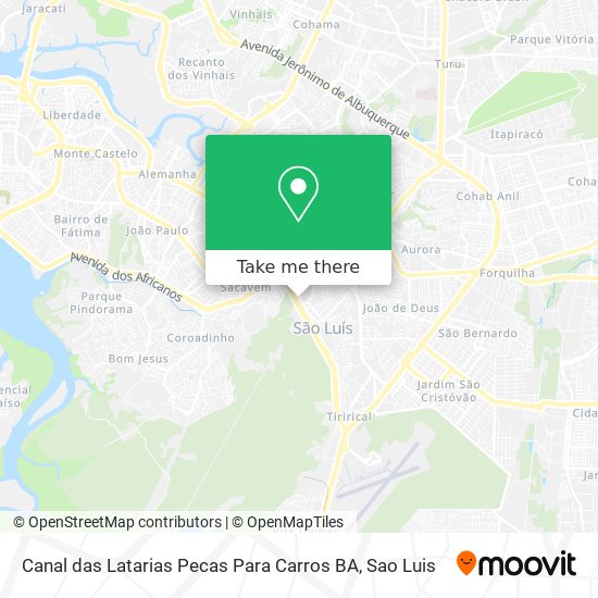 Mapa Canal das Latarias Pecas Para Carros BA