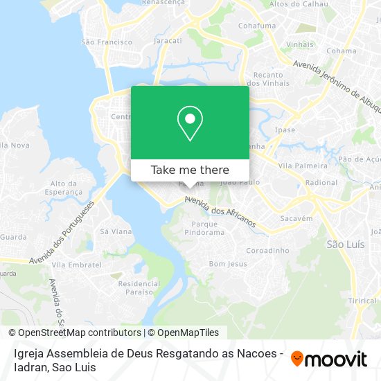Igreja Assembleia de Deus Resgatando as Nacoes - Iadran map