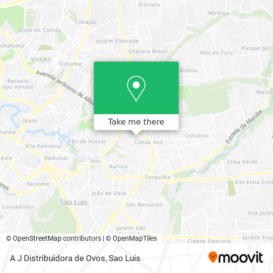 A J Distribuidora de Ovos map