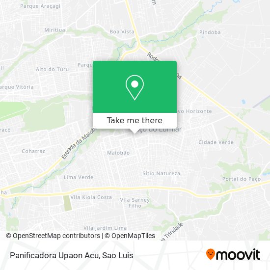 Panificadora Upaon Acu map