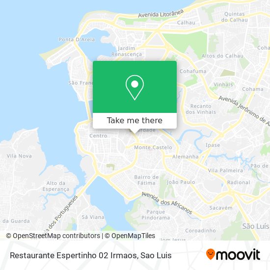 Restaurante Espertinho 02 Irmaos map