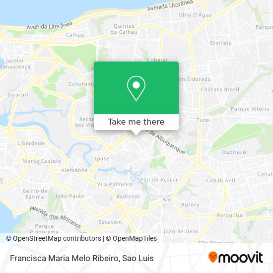 Francisca Maria Melo Ribeiro map