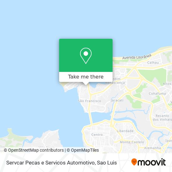 Mapa Servcar Pecas e Servicos Automotivo