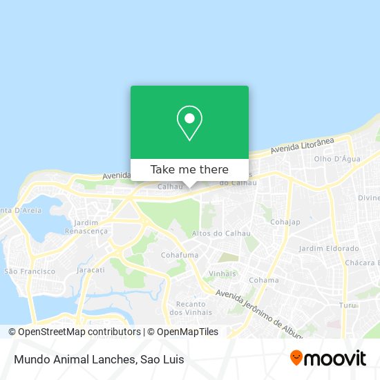 Mundo Animal Lanches map