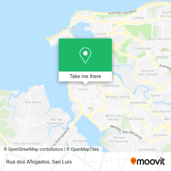 Rua dos Afogados map