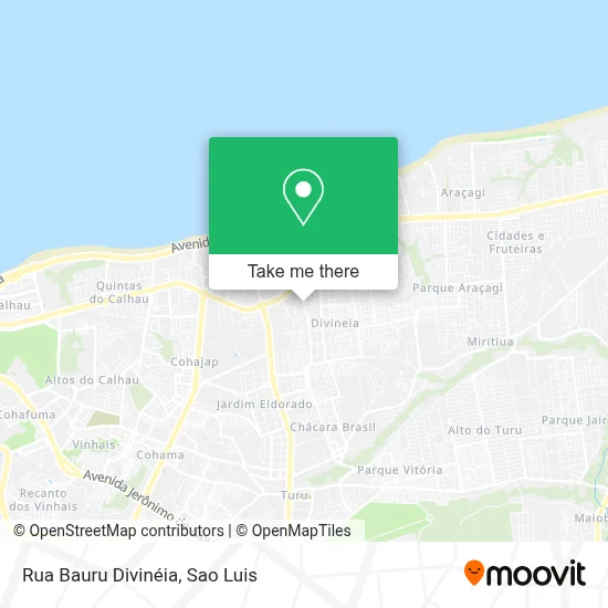 Rua Bauru Divinéia map