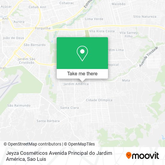 Jeyza Cosméticos Avenida Principal do Jardim América map