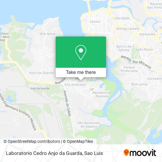 Mapa Laboratorio Cedro Anjo da Guarda