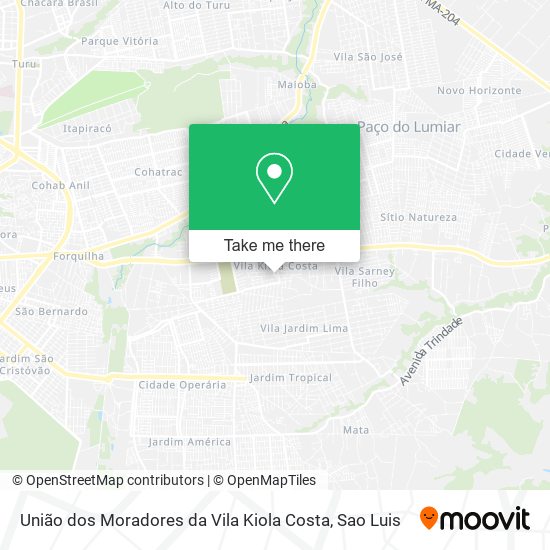 União dos Moradores da Vila Kiola Costa map