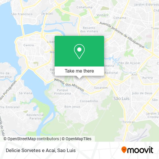 Delicie Sorvetes e Acai map