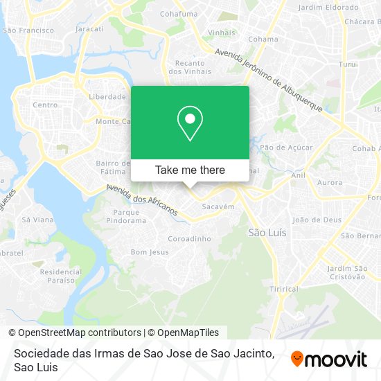 Sociedade das Irmas de Sao Jose de Sao Jacinto map