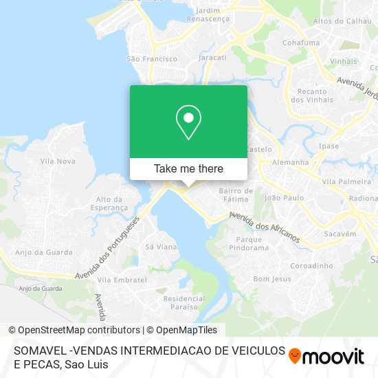 SOMAVEL -VENDAS INTERMEDIACAO DE VEICULOS E PECAS map