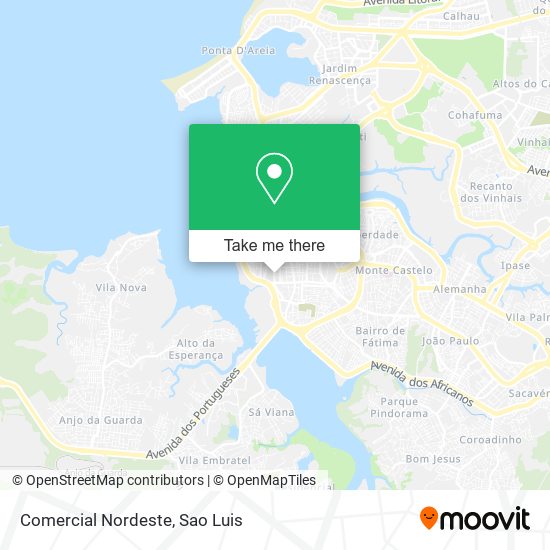 Comercial Nordeste map