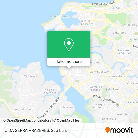 J DA SERRA PRAZERES map